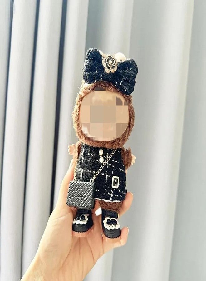 Popsunny 15cm-17cm Doll Clothes Suitable for labubu 17cm 15cm Dolls Accessories Sitting No Doll Only Clothes 17cm labubu 1bag+1shoes+1dress+1hairband No Doll - Image 3